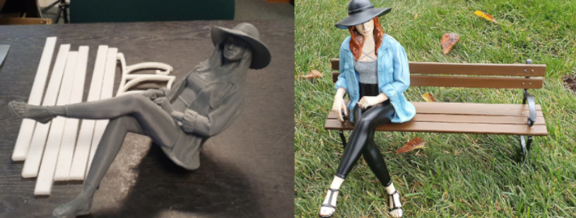 Miniaturka rzeźby człowieka w 3D