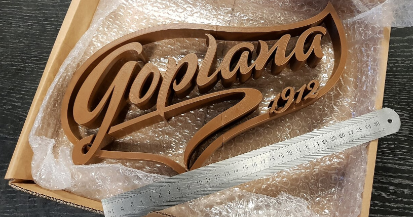 Wykonaliśmy logo firmy Goplana w technologii druku 3D